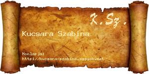 Kucsara Szabina névjegykártya